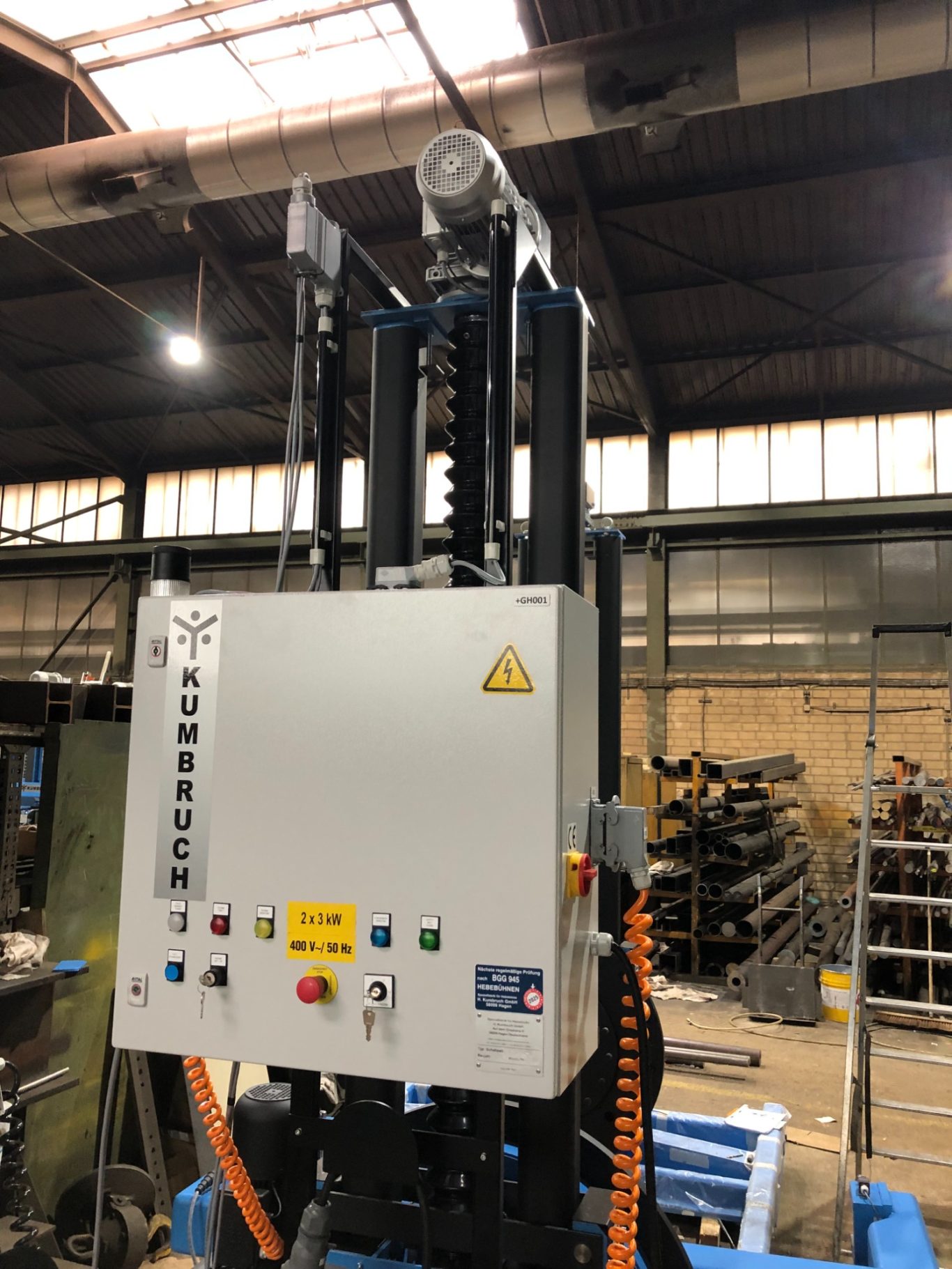 Steuerpult Kumbruch Hebeanlage